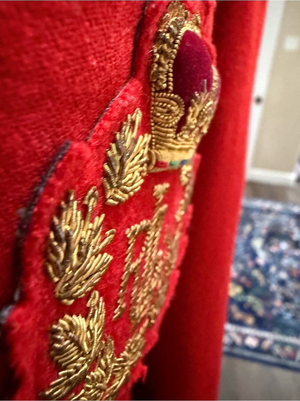 Vintage Lauren Ralph Lauren Red Blazer with Crest Patch - Picture 3 of 9